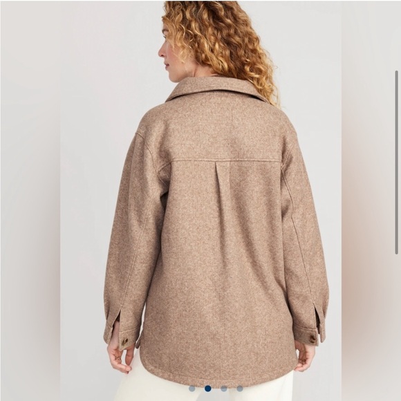 NEW Old Navy Oversized Soft-Brushed Shacket / Plus Size / 2X / Brown Tan - Picture 4 of 11